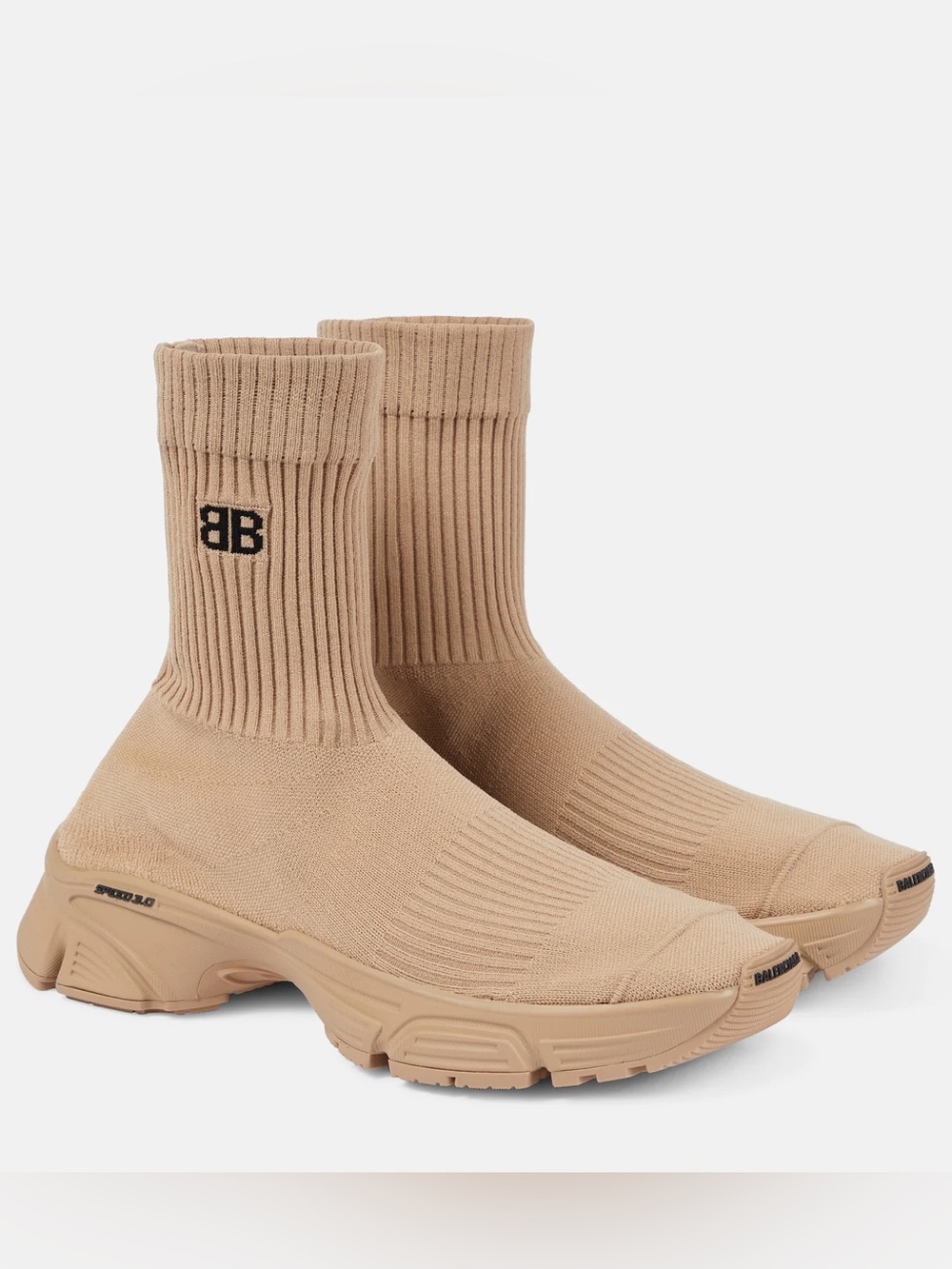 Balenciaga Speed 3.0 Knit Sock Sneakers Beige Size 39 - Picture 1 of 7